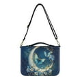 thumbnail image 1 of FOR U DESIGNS Moon Butterfly Floral Bible Cover Leather Size XL Wear Resistant Bible Case Purse Waterproof Sturdy Bible Protector with Adjustable Strap and Sturdy Handle Zippered Scripture Bag, 1 of 7