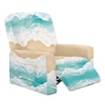 thumbnail image 1 of FOR U DESIGNS Ocean Wave Print Recliner Chair Covers Stretch Recliner Armchair Protector 4-Pieces Breathable Slip Covers for Sofas Couches with Elastic Bottom, 1 of 8