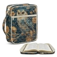 thumbnail image 1 of FOR U DESIGNS Owl Gold Flower Print Bible Cover Case Quilted Bible Carrier Tote Bag Lightweight Protective Church Organizer Holder Bag Christian Bible Accessories Gifts, 1 of 7