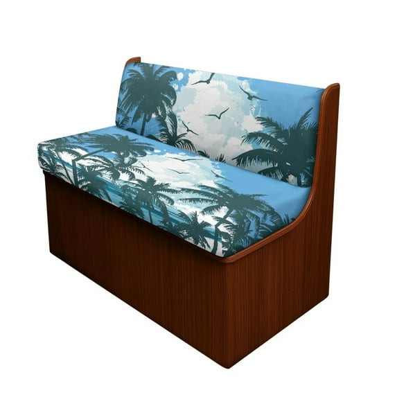 FOR U DESIGNS Palm Tree Pattern 2 Pieces RV Dinette Cushion Covers Scratch-Resistant RV Couch Cover Wear-Resistan Sofa Furniture Protector Camper Seat Covers Dinette Booth
