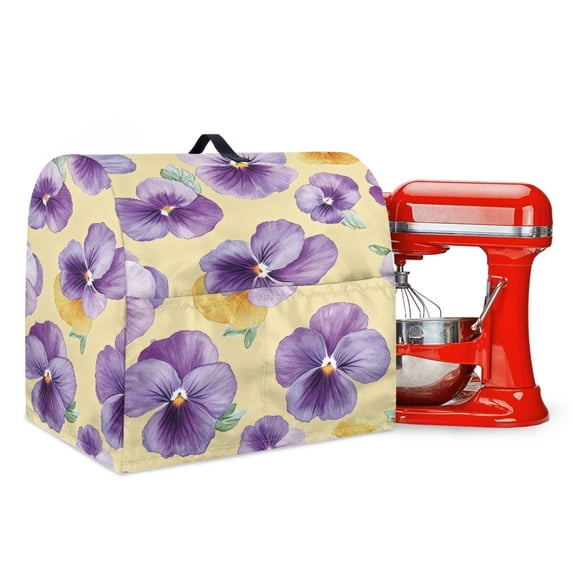 FOR U DESIGNS Pansy Flower Stand Mixer Cover Foldable Protective Stand Mixer Covers Dust Cover Protector for Kitchen Aid Accessories and Attachments - S