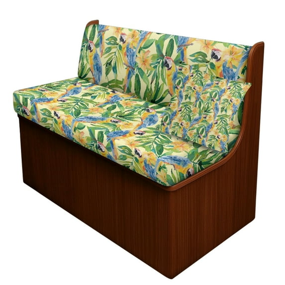 FOR U DESIGNS Parrot Leaf Print 3 Pcs RV Dinette Cushion Covers Non-Slip Camper Seat Covers Dinette Booth Stretch Sofa Sofa Slipover Pillowcase Rv Decoration for Travel Trailer Couch