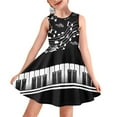 thumbnail image 1 of FOR U DESIGNS Piano Notes Girls Sleeveless Party Dress Size 3-4 Years Casual Short Playwears Soft Knee Length Skater Dresses Stylish Special Occasion Dresses, 1 of 6