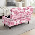 thumbnail image 1 of FOR U DESIGNS Pink Butterfly Print Ottoman Cover Washable Footstool Covers Thick Slipcover for Rectangle Ottoman, Washable Storage Furniture Protector for Dogs Pets, 1 of 7