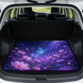 thumbnail image 1 of FOR U DESIGNS Purple Galaxy Butterfly Daisy Print Trunk Cargo Liner for Camping Hiking Non-Slip Car Trunk Mat All Weather Durable Rear Protection for SUVs Truck Van Sedan, 1 of 7
