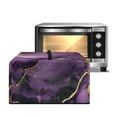 thumbnail image 1 of FOR U DESIGNS Purple Gold Marble Pattern Microwave Oven Cover Foldable Machine Protector Decorative Dustproof Protections for Toaster Oven Home Decoration Accessories-S, 1 of 8