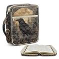 thumbnail image 1 of FOR U DESIGNS Raven Tree Moon Print Bible Cover for Women Men Bible Case Large Capacity Church Bag Bible Protective Tote Bag Bible Organizer Case with Zipper Pocket, 1 of 7
