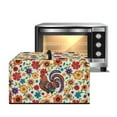 thumbnail image 1 of FOR U DESIGNS Rooster Chicken Floral Print Microwave Oven Dust Cover Wear-Resistan Microwave Oven Grill Covers Protector Dust-Proof Small Appliance Covers in Home and Office-L, 1 of 8