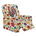 thumbnail image 1 of FOR U DESIGNS Rooster Chicken Flower Pattern Recliner Chair Covers Breathable Sofa Couch Cover with Armrest, Stretch Recliner Couch Covers Furniture Protector for Pet,Kids, 1 of 8