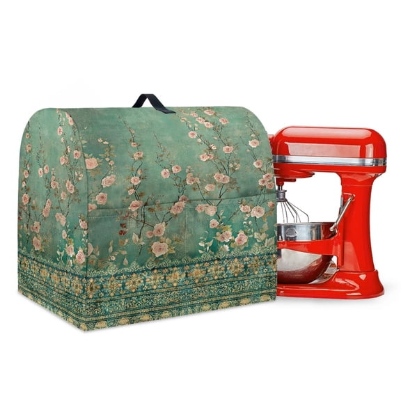FOR U DESIGNS Rose Classical Kitchen Aid Mixer Cover Stain Resistant Stand Mixer Dust Covers Food Processor Covers Protective with 2 Organizer Bag for Accessories - S