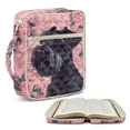 thumbnail image 1 of FOR U DESIGNS Schnauzer Rose Print Bible Case for Women Men Lightweight Carrying Organizer Bag Bible Protective with Handle and Zipper Handbag for Bible Study/Daily Use, 1 of 7