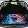 thumbnail image 1 of FOR U DESIGNS Shark Lightning Flame Print Car Trunk Mat for Truck SUV All Weather Cargo Liner Non-Slip Durable Rear Trunk Protection for Outdoor Activities, 1 of 7