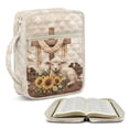 thumbnail image 1 of FOR U DESIGNS Sheep Sunflower Cross Print Bible Cover for Women Men Lightweight Bible Carrier Tote Bag Large Capacity Protective Church Organizer Holder Bag with Handle, 1 of 7