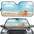 thumbnail image 1 of FOR U DESIGNS Shell Beach Car Sun Shade Windshield Front Windshield Sunshade for Car SUV Truck Van Automotive Sun Visor Protector Accessories Keep Your Vehicle Cool and Damage Free, 1 of 5
