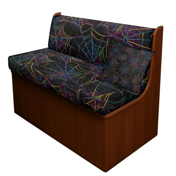 FOR U DESIGNS Spider Web Pattern 3 Pcs RV Dinette Cushion Covers Replacement RV Dinette Booth Seats Cover Sofa Chair Cover Pillowcase Furniture Protector for RV Camper Car Bench