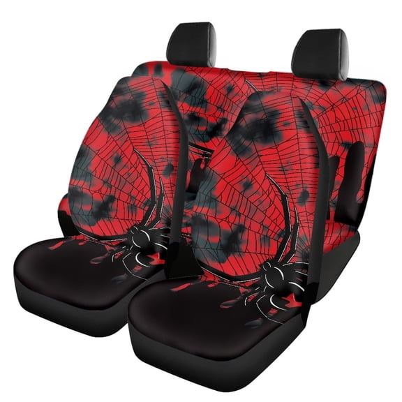 FOR U DESIGNS Spider Web Pattern Seat Cover for Cars Anti-Slip Car Seat Cushion Wear-Resistan Driver Seat Cover Universal Fit for Vehicles Trucks and SUVs