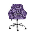 thumbnail image 1 of FOR U DESIGNS Spider Web Purple Pattern Dining Chair Slipcovers with Armrest, Anti-Dust Vanity Chair Cover Mid Back Wide Seat Accent Chairs Covers for Vanity Living Room Bedroom, 1 of 8