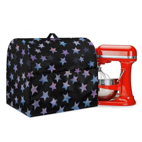 FOR U DESIGNS Star Blue Purple Kitchen Aid Mixer Cover Uv Protection Mixer Dust Covers Multi Pockets with Top Handle and Pocket Dust Cover for Stand Mixer or Coffee Maker - S