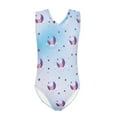 thumbnail image 1 of FOR U DESIGNS Stretchy One Piece Swimsuit Teen Purple Moon Star Sleeveless Swimwear for Girls 11-12 Years Old Adorable Blue Dancing Gymnastics Leotard, 1 of 8