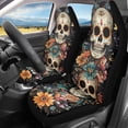 thumbnail image 1 of FOR U DESIGNS Sugar Skull Marigold Print 2 Pcs Car Seat Covers Anti-Slip Automotive Front Seat Cover Washable Car Seat Protector Vehicle Accessories Universal Fit for SUV Truck Sedan, 1 of 7