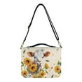 thumbnail image 1 of FOR U DESIGNS Sunflower Cow Bible Case Cow Print Bible Bags for Women Organizer with Shoulder Strap PU Sturdy Bible Protector Size M Lightweight Sturdy Bible Carrier with Handle, 1 of 7