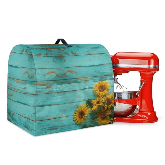 FOR U DESIGNS Sunflower Wood Stand Mixer Cover compatible with Kitchen Aid Mixer Portable Kitchen Aid Mixer Cover for Kitchen Aid Accessories and Attachments - S