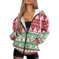 thumbnail image 1 of FOR U DESIGNS Tree Christmas Zip Up Hoodies for Women Trendy Hoodie Oversized Jacket Size S Hooded Zip Up Sweatshirt Women Long Sleeve Sportswear with Drawstring, 1 of 7