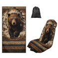 thumbnail image 1 of FOR U DESIGNS Tribal Bear Geometric Print Car Seat Cover Towel Seat Covers Universal Car Accessories Seat Protector for SUV Trucks, Portable Running Towel for Gym Outdoor, 1 of 7