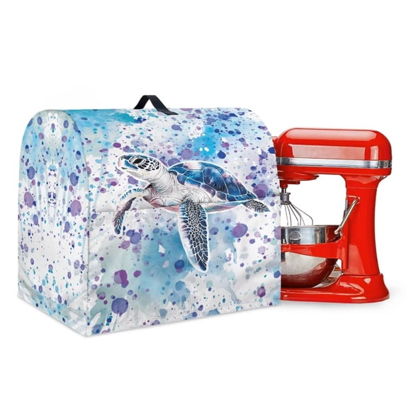 FOR U DESIGNS Turtle Paint Splatter Stand Mixer Cover Dustproof Kitchen Aid Covers for Stand Mixer or Coffee Maker Dust Cover for Kitchen Aid Accessories and Attachments - L