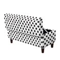 thumbnail image 1 of FOR U DESIGNS White Dot Print Stretch Ottoman Cover for Flip-Top Storage Stool, Washable Footstool Slipcover with Elastic Bottom, Soft Stretch Stool Protector Non-Slip Furniture Slipcover for Bedroom, 1 of 7
