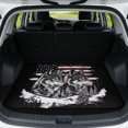 thumbnail image 1 of FOR U DESIGNS Wolf American Flag Print Universal Car Trunk Mat Anti-Slip Car Trunk Mat Easy to Clean Cargo Liner Durable All Weather Vehicle Interior Accessories for Most Car Models, 1 of 7