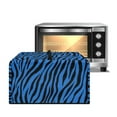 thumbnail image 1 of FOR U DESIGNS Zebra Blue Print Microwave Oven Cover Foldable Toaster Oven Covers Dustproof Microwave Oven Grill Covers Protector Home Decoration Accessories-L, 1 of 8