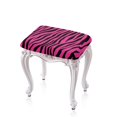 thumbnail image 1 of FOR U DESIGNS Zebra Pink Pattern Stool Covers Rectangle Soft Counter Bar Stools Cover Wear-Resistan Vanity Chair Cover Stool Upholstered Protector Slipcover, Set of 2, 1 of 9
