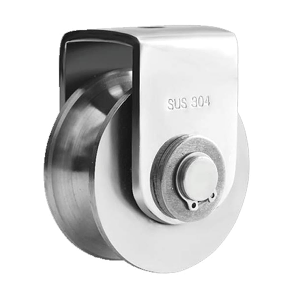 Heavy Duty 304 Stainless Steel Sliding Gate Roller Wheel Double Bearing V/U/H Groove Silent Pulley For Loading Or Moving I3435463370