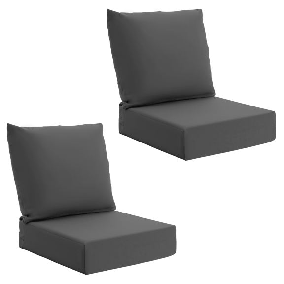 U-HOMY Outdoor Dining Chair Cushion with Ties and Handle, Patio Cushion for Dining Chairs