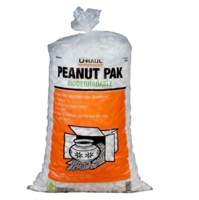 U-Haul Biodegradable Packing Peanuts for Moving, Packing, Storing, and Shipping - 1.5 cu ft Per Bag