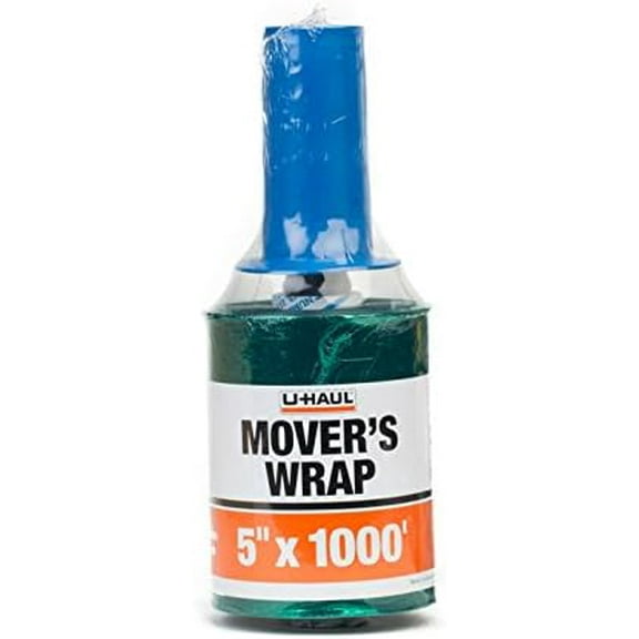 U-Haul Mover's Stretch Plastic Wrap - Bind, Bundle, Fasten, Protect, and Wrap Furniture and Home Goods - 5" x 1000'