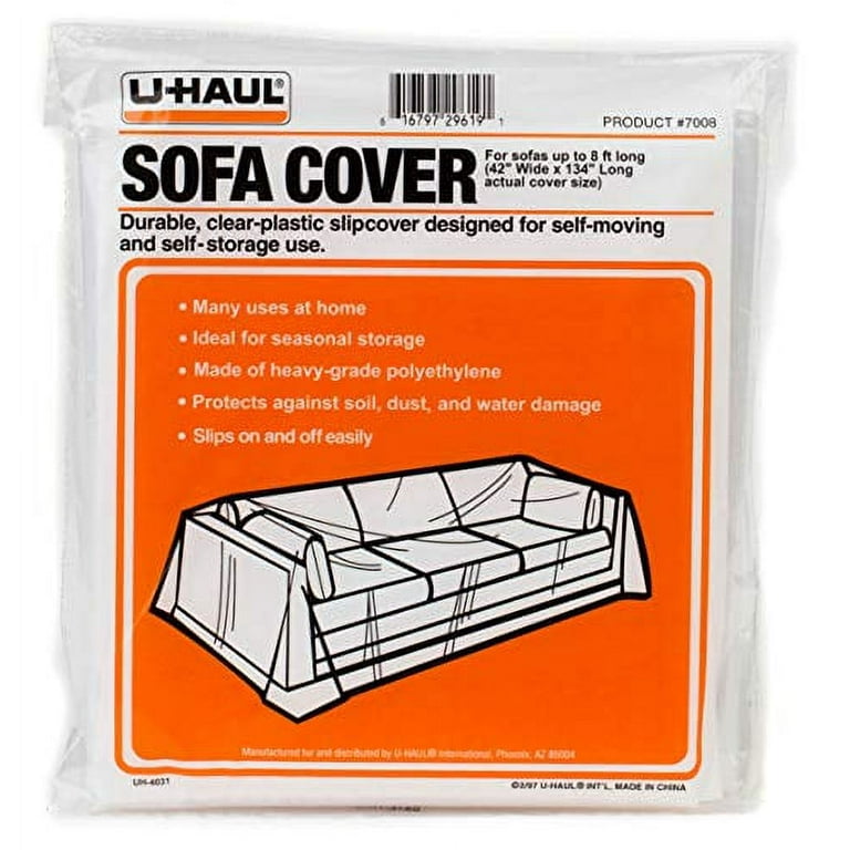 U-Haul Moving and Storage Sofa Cover - 134 inch x 42 inch - Fits Sofas Up to 8' Long
