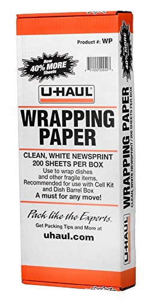 UHaul Newsprint Packing Paper For Moving and Shipping 200 sheets