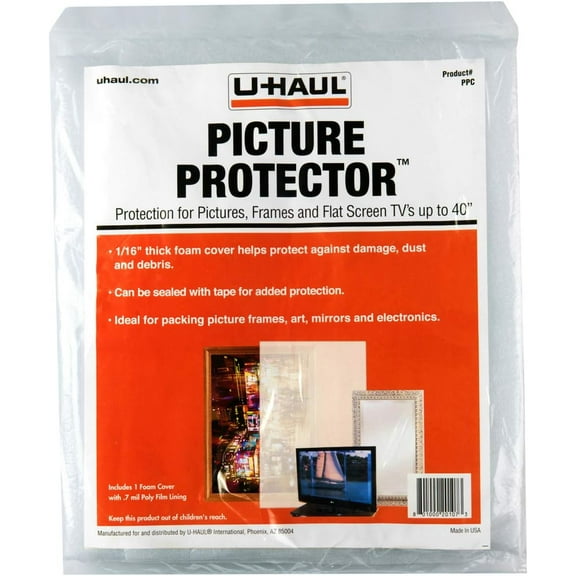 U-Haul Picture Protector - Foam Cover for Artwork, Pictures, Mirrors, TVs, Monitors up to 40" - 42" x 38" Cover