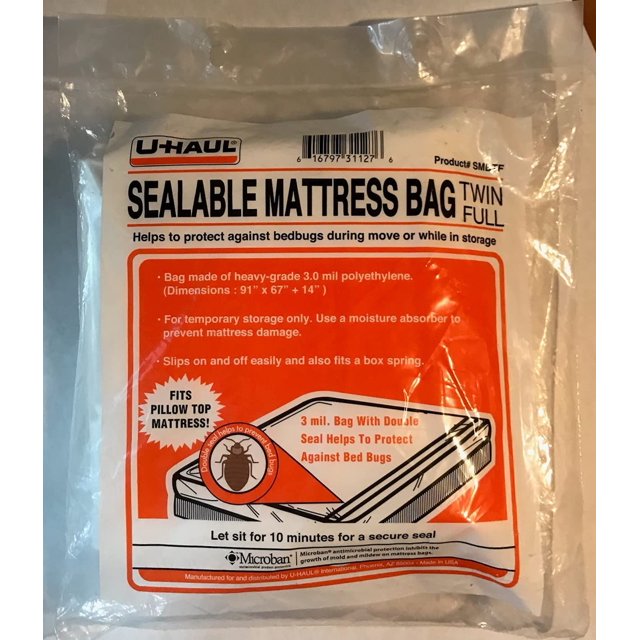 UHaul Sealable Mattress Bag for Twin or Full Size Moving and Storage