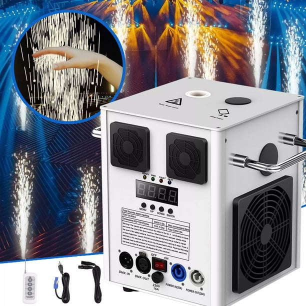 U KING 700W Cold Spark Machine Sparklers Machine for Wedding DMX Firework Machine Smart Stage Special Effect Machine for Wedding DJ Party Disco White