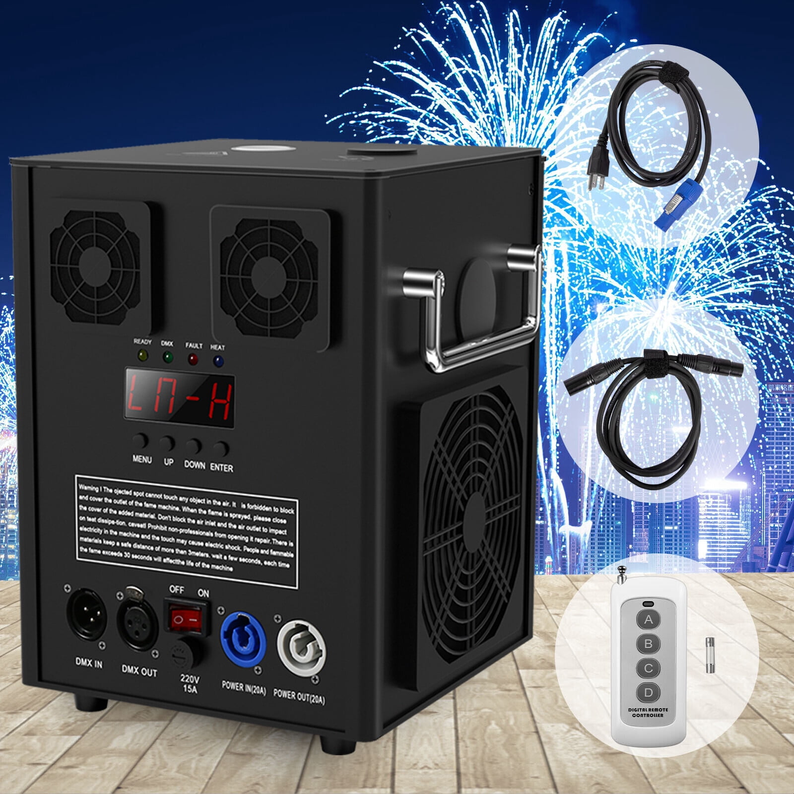 U`King Cold Spark Machine 700W Stage Effect DMX Firework DJ Event Party ...