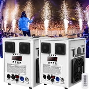 2PCS 700W Cold Spark Machine - DMX512 Control, 3-16ft Adjustable Height, White Firework Machine for Weddings, Stages, Parties, DJ & Disco