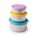 thumbnail image 1 of U Konserve 3 Piece Round Nesting Food Container Set with Sky Trio Lids, 1 of 3