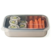 U-Konserve Stainless Steel Rectangle Food Storage Bento Box Container, Leak Proof Silicone Lid Dishwasher Safe - Plastic Free, 25oz Clear Lid