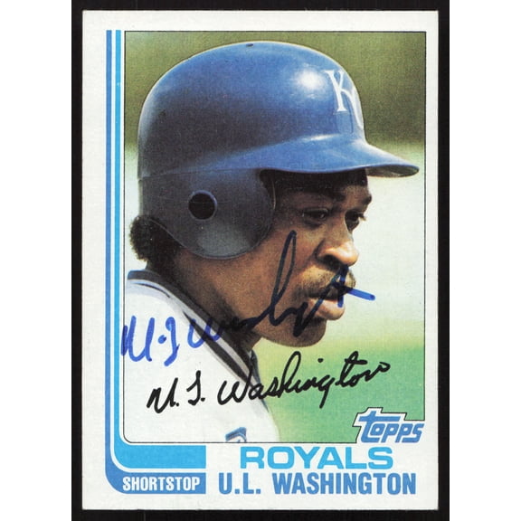 U.L. Washington Autographed 1982 Topps Card #329 Kansas City Royals SKU #263681