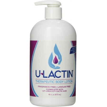 U-Lactin Therapeutic Body Lotion with Urea and Lactic Acid for Dry, Rough Skin,16 Fl Oz - 4 Pack