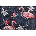thumbnail image 1 of U Life Tropical Flamingo Bird Jungle Palm Leaves Flower Area Rug Runner Floor Mat Doormat Carpet Cover Pad for Kids Boys Girls Bedroom Living Room Dining Hall 80x58 inch or 6.7x4.8 Feet, 1 of 6