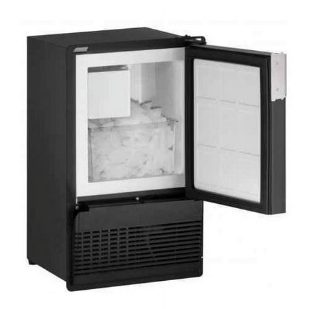 U-Line - Marine Series 14" 23 lb Freestanding Icemaker - Solid black